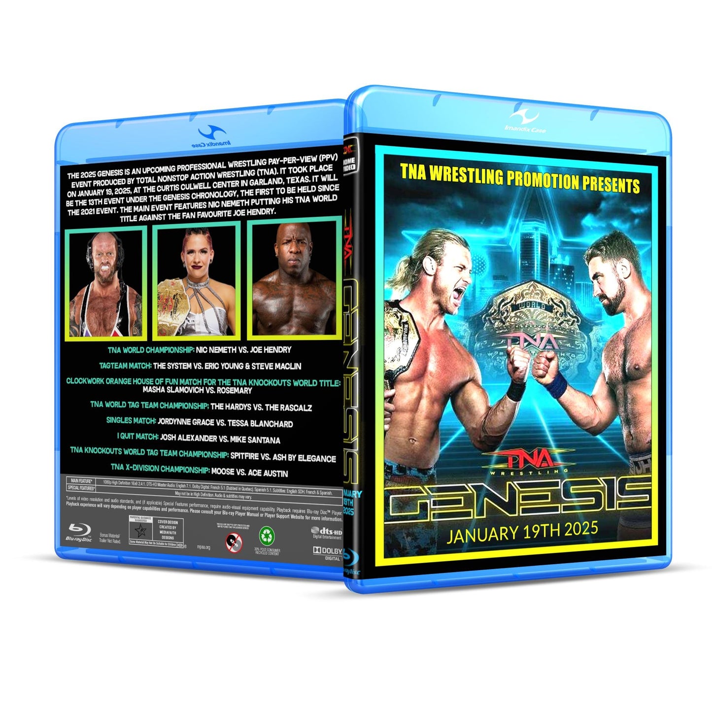 1/19/25 TNA Wrestling Genesis Blu Ray 2025 PPV