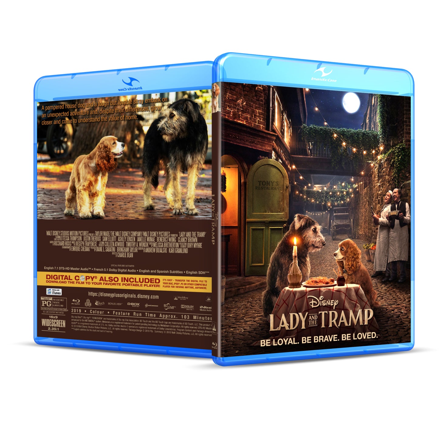 Disney Lady & The Tramp Live Action Blu Ray