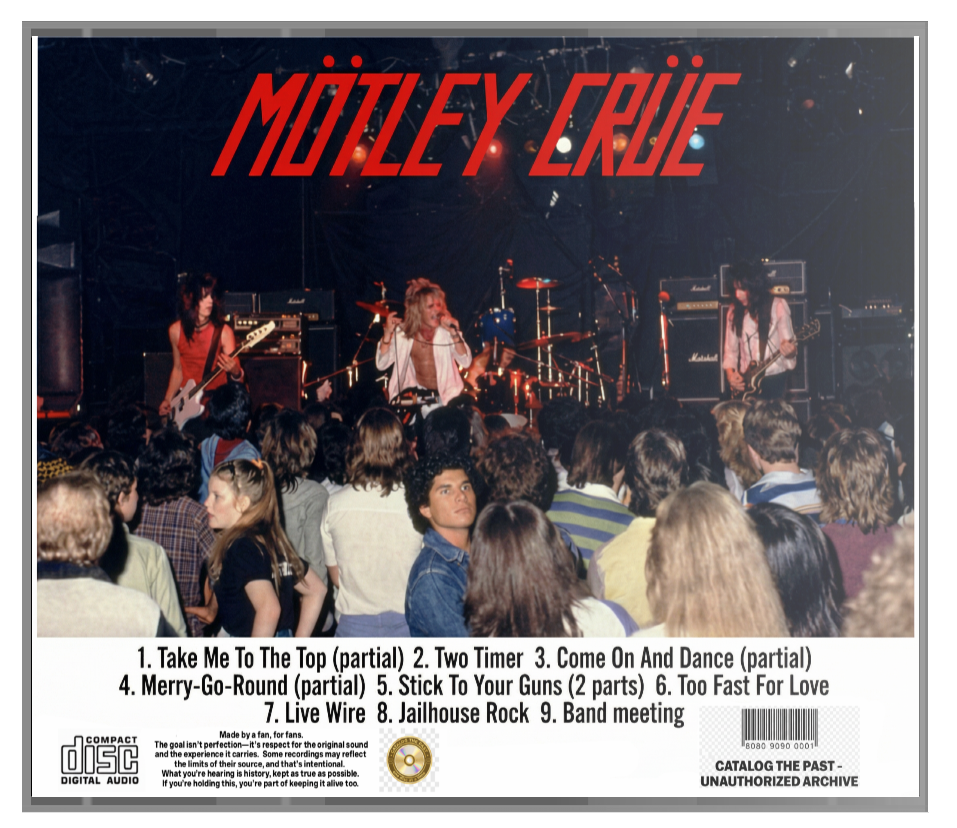 Mötley Crüe - Whiskey 1981 (Soundboard Recording)