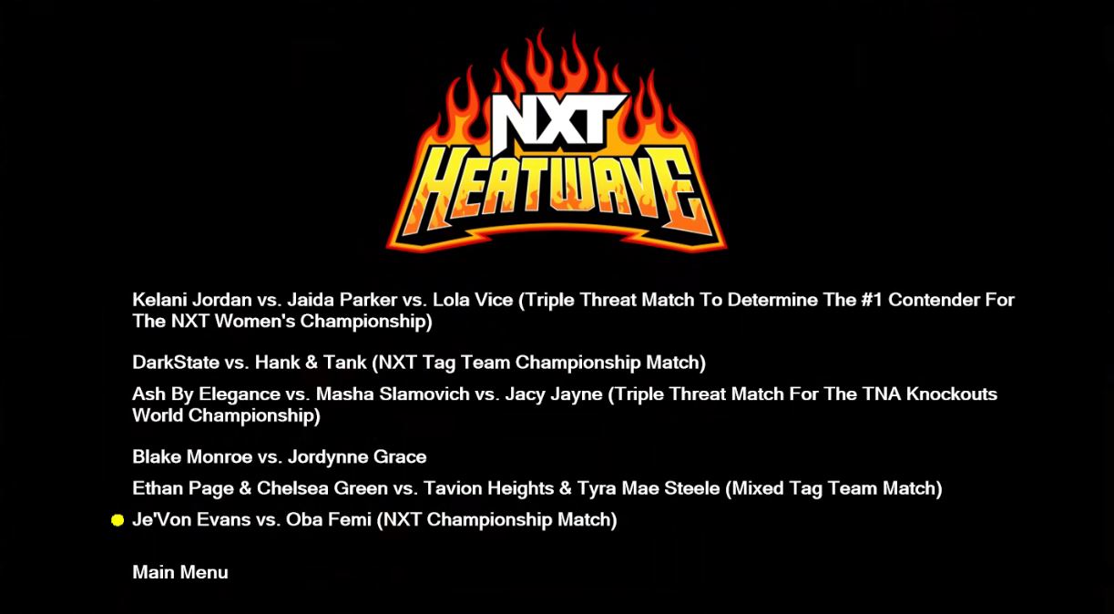 NXT Heatwave 2025 – Blu-Ray Disc