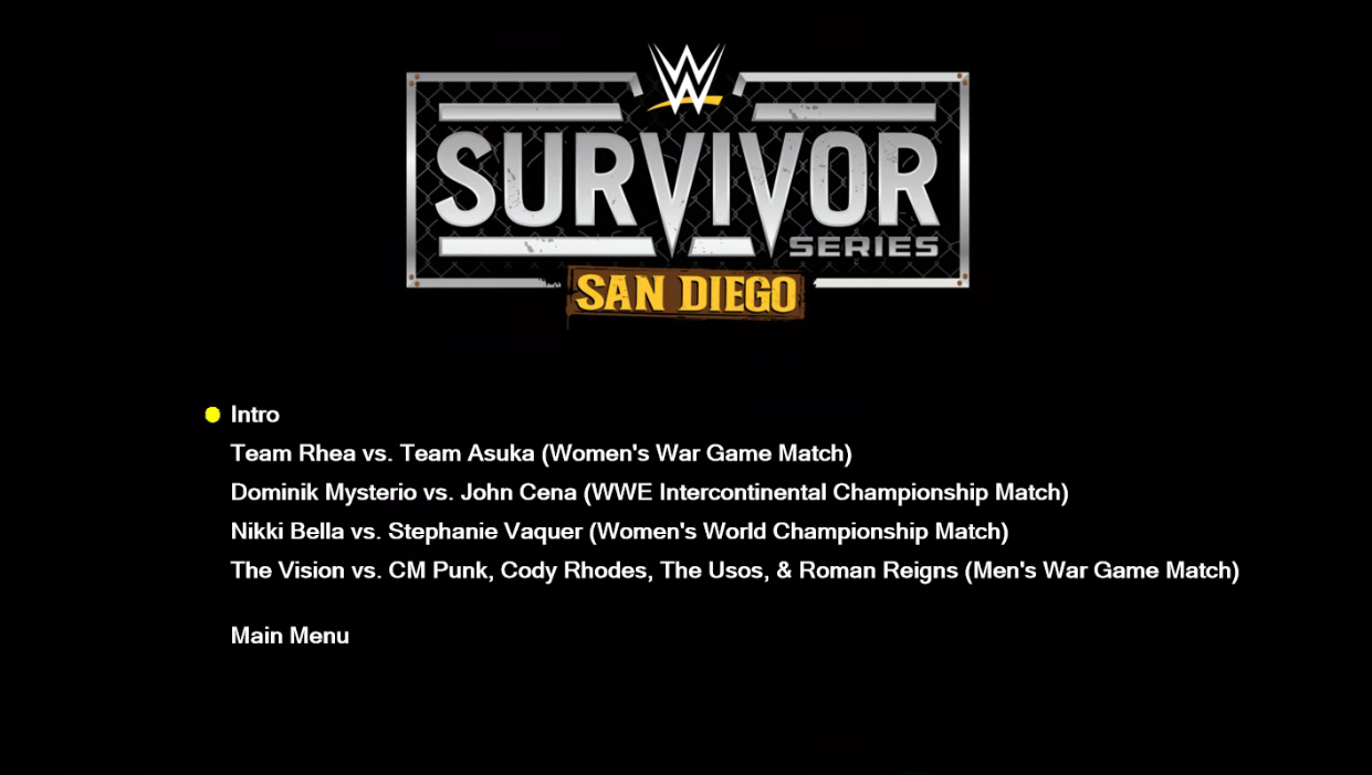 11/29/25 WWE Survivor Series 2025 – Custom Blu-ray Edition