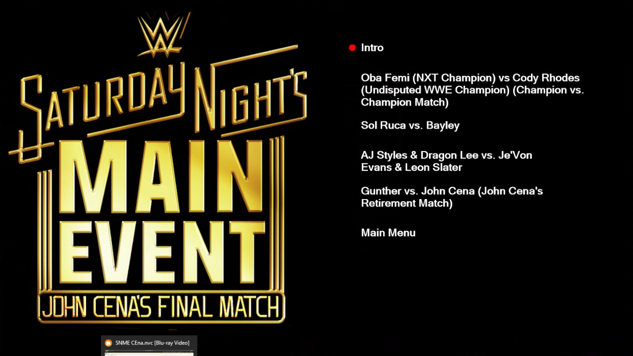 WWE Saturday Night’s Main Event — December 13, 2025 (Blu-ray)
