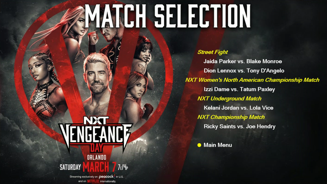 WWE NXT Vengeance Day (2026) Blu-Ray