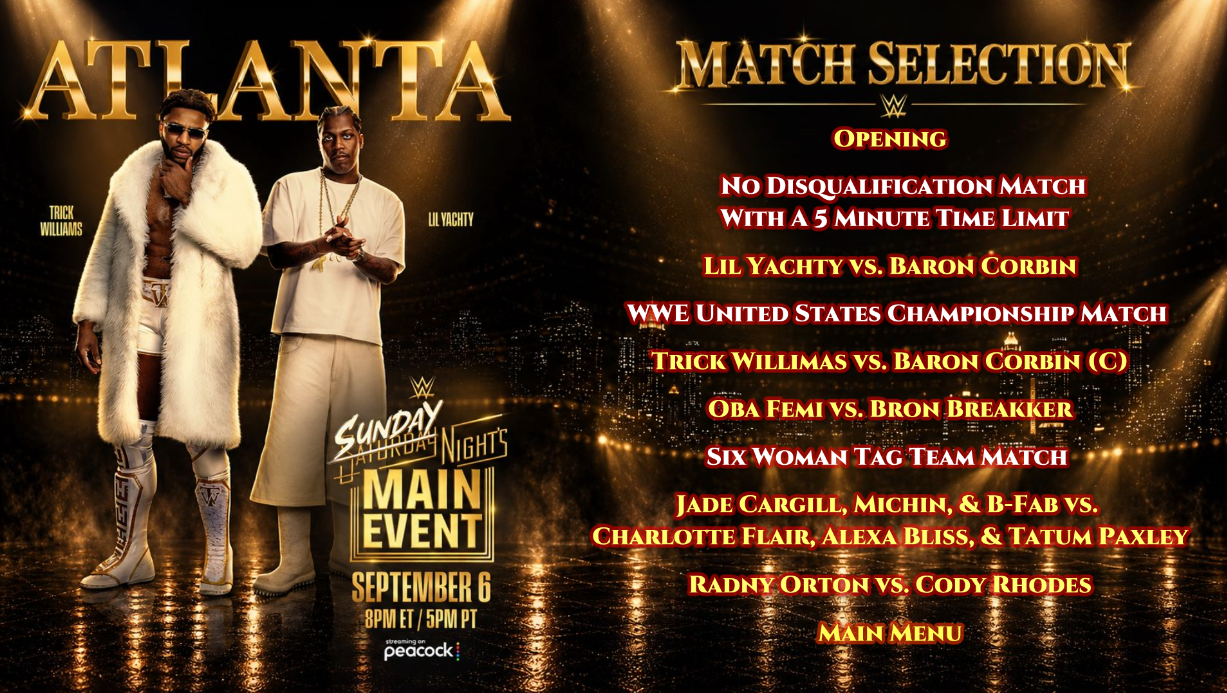 WWE Sunday Night's Main Event 2026 (Blu-ray)
