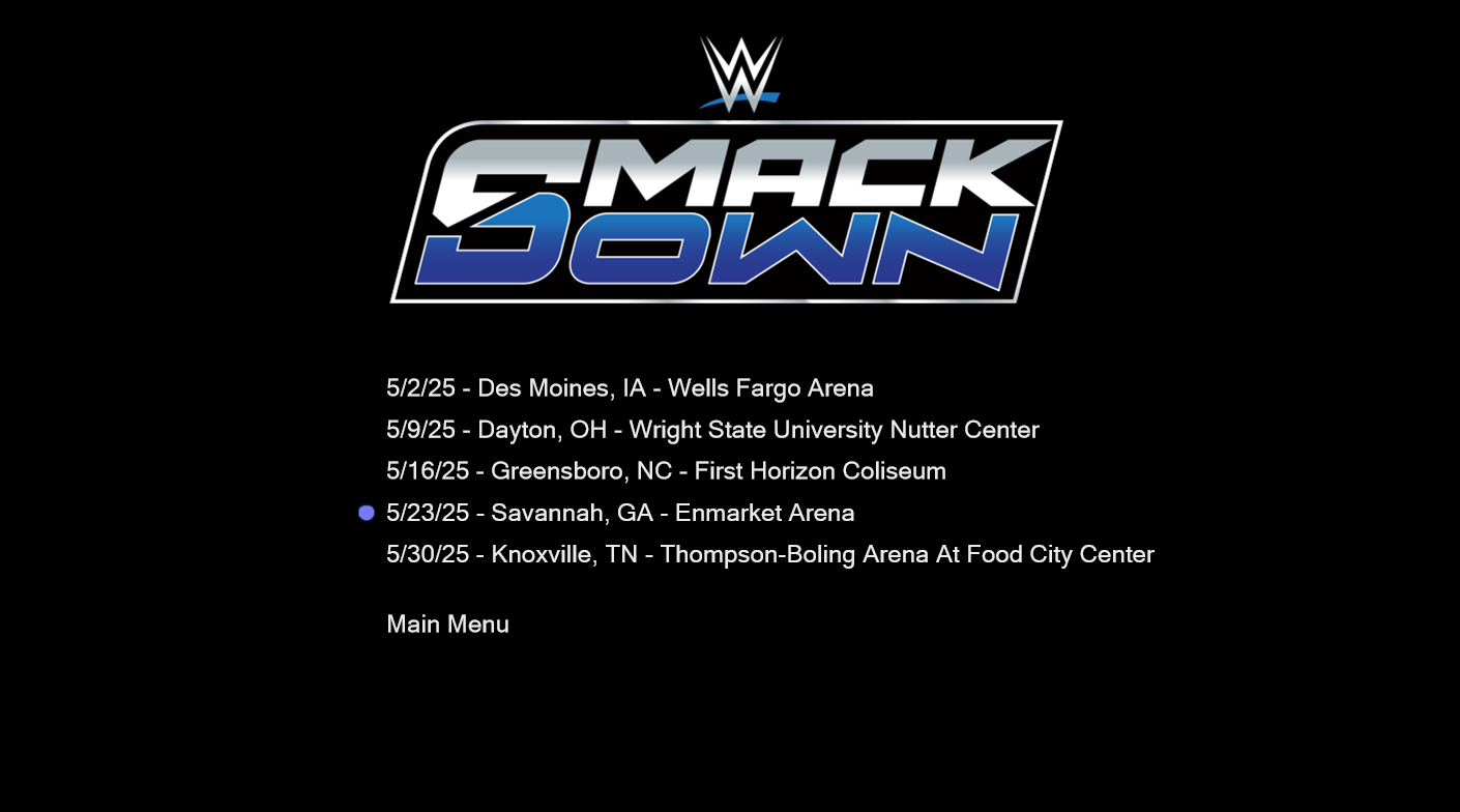 WWE Smackdown For The Month of May Blu Rays - All Shows
