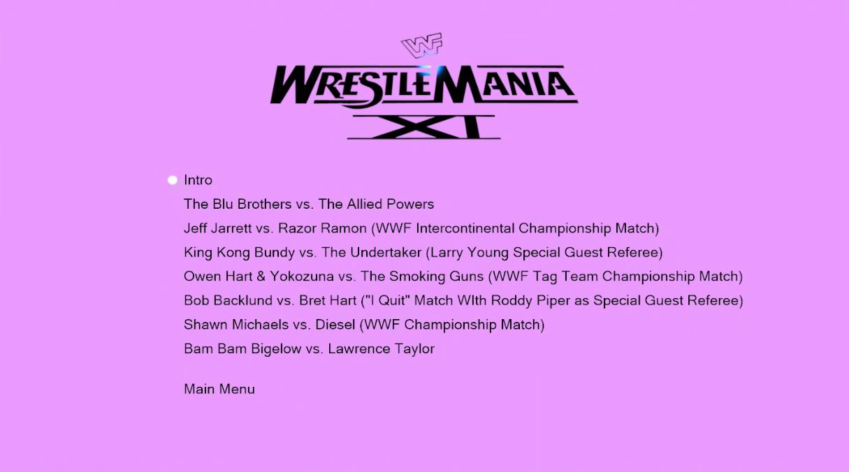 Wrestlemania XI on Blu Ray