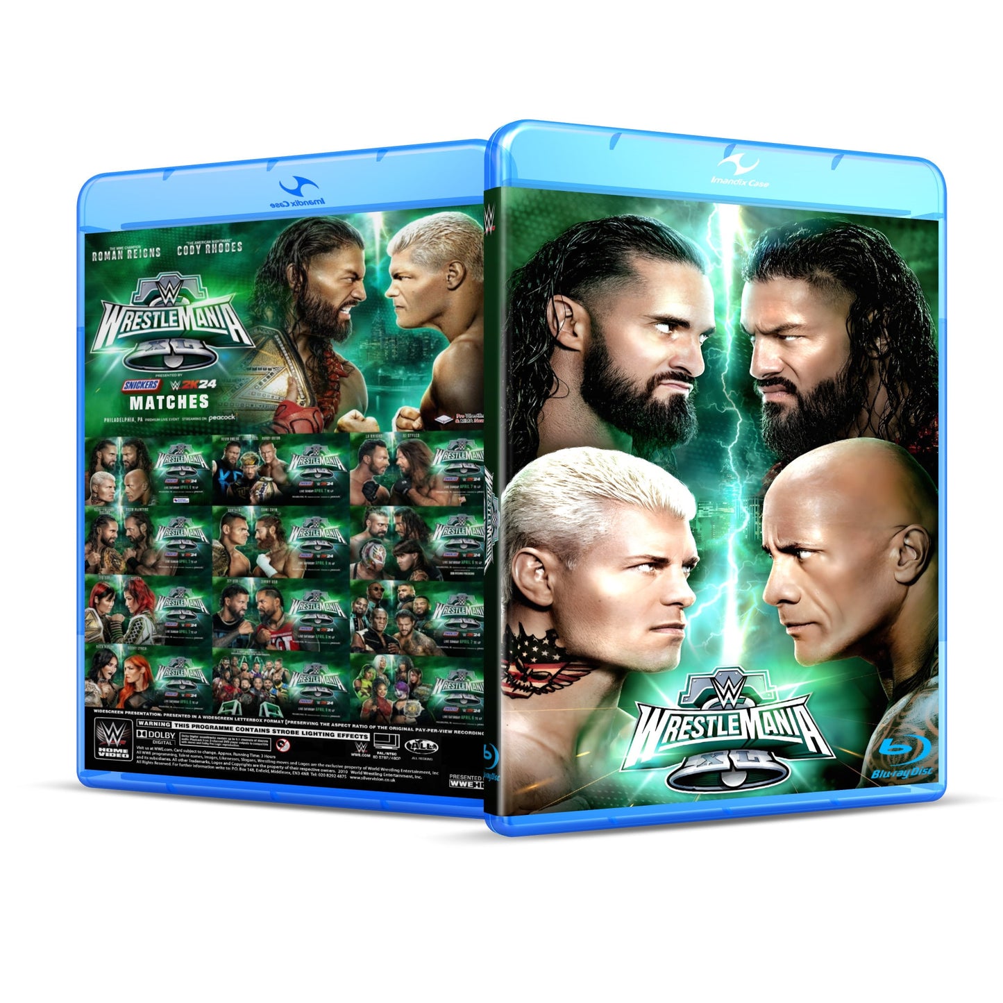 4/6-7/24 Wrestlemania 40 XL Both Nights 2 Disc Blu Ray Set