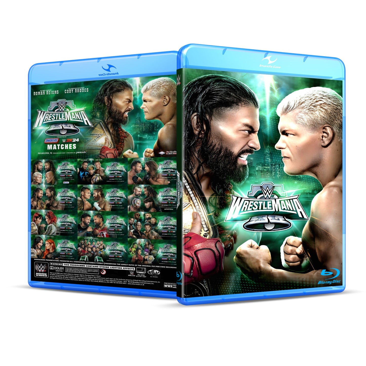 4/6-7/24 Wrestlemania 40 XL Both Nights 2 Disc Blu Ray Set
