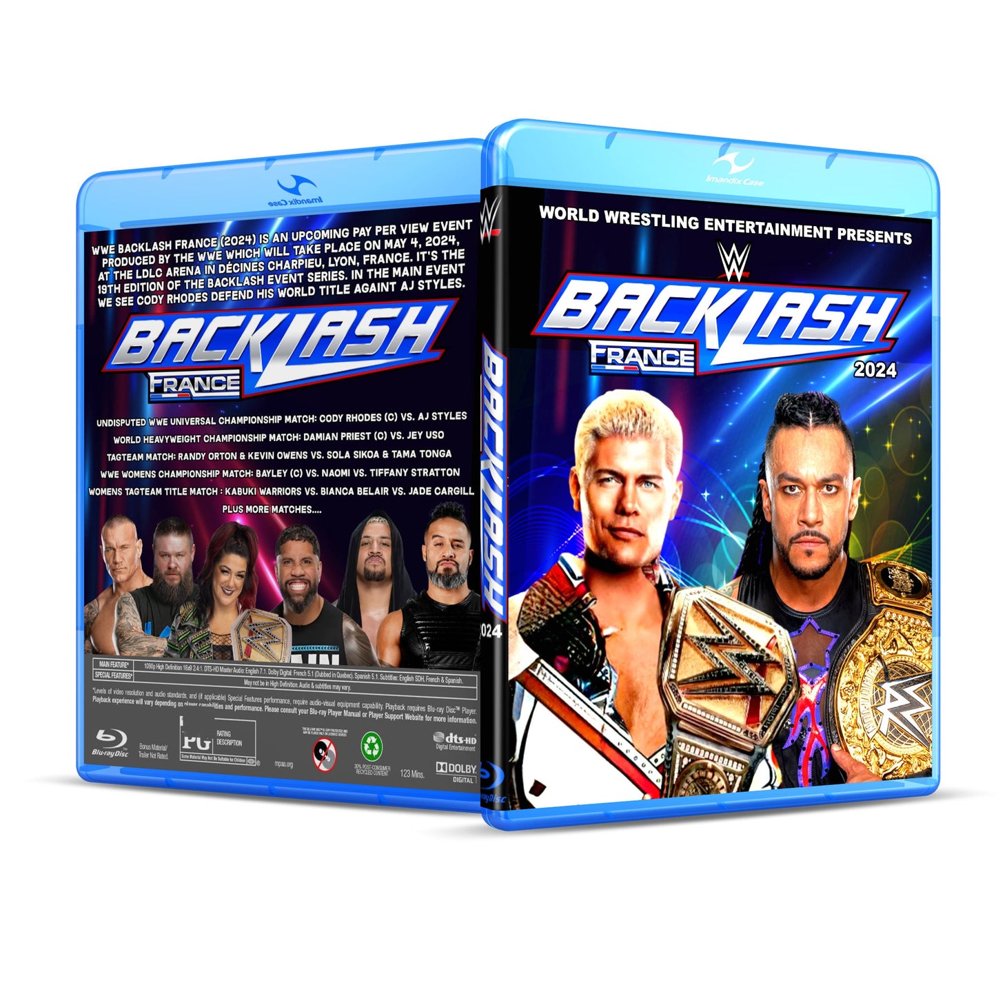 5/4/24 Backlash France PLE Blu Ray WWE