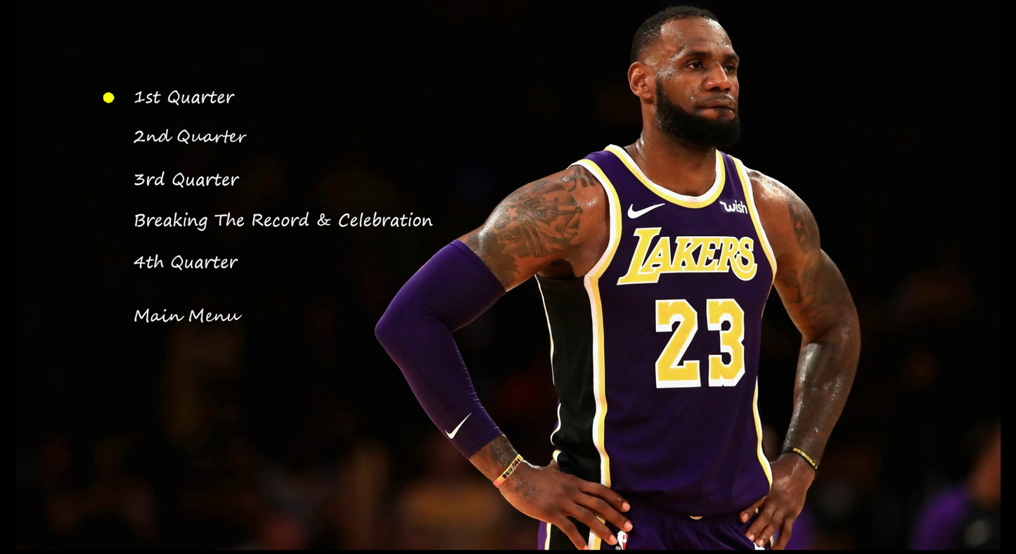 7/2/23 Lakers vs. Thunder Full Game LeBron James Becomes All-Time Points Leader Blu Ray NBA