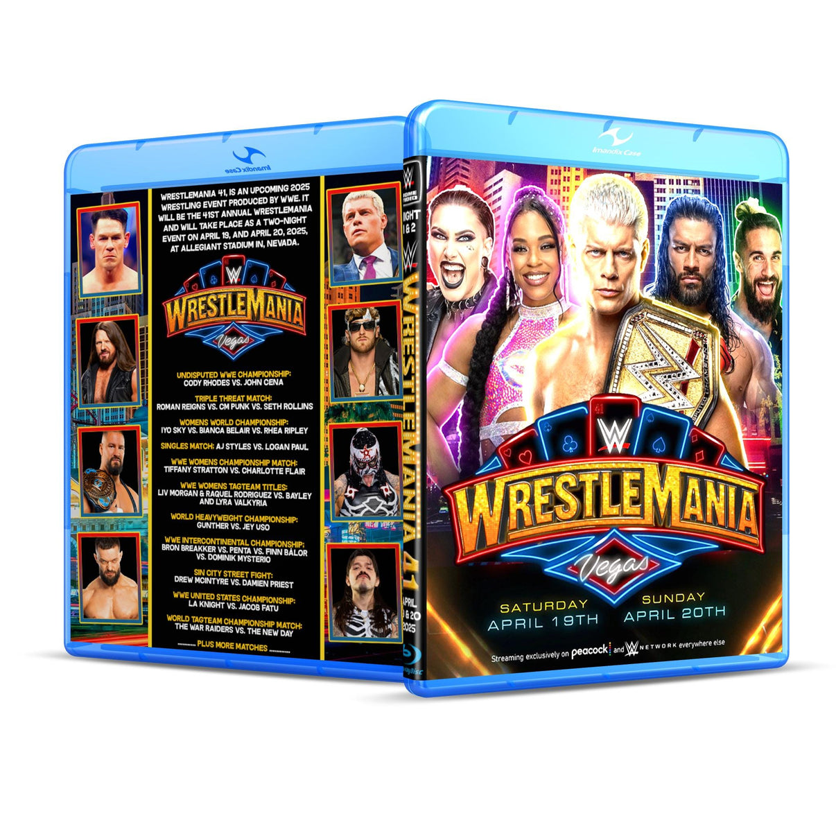 4/1920/25 Wrestlemania 41 Blu Ray Set WWE Catalog The Past