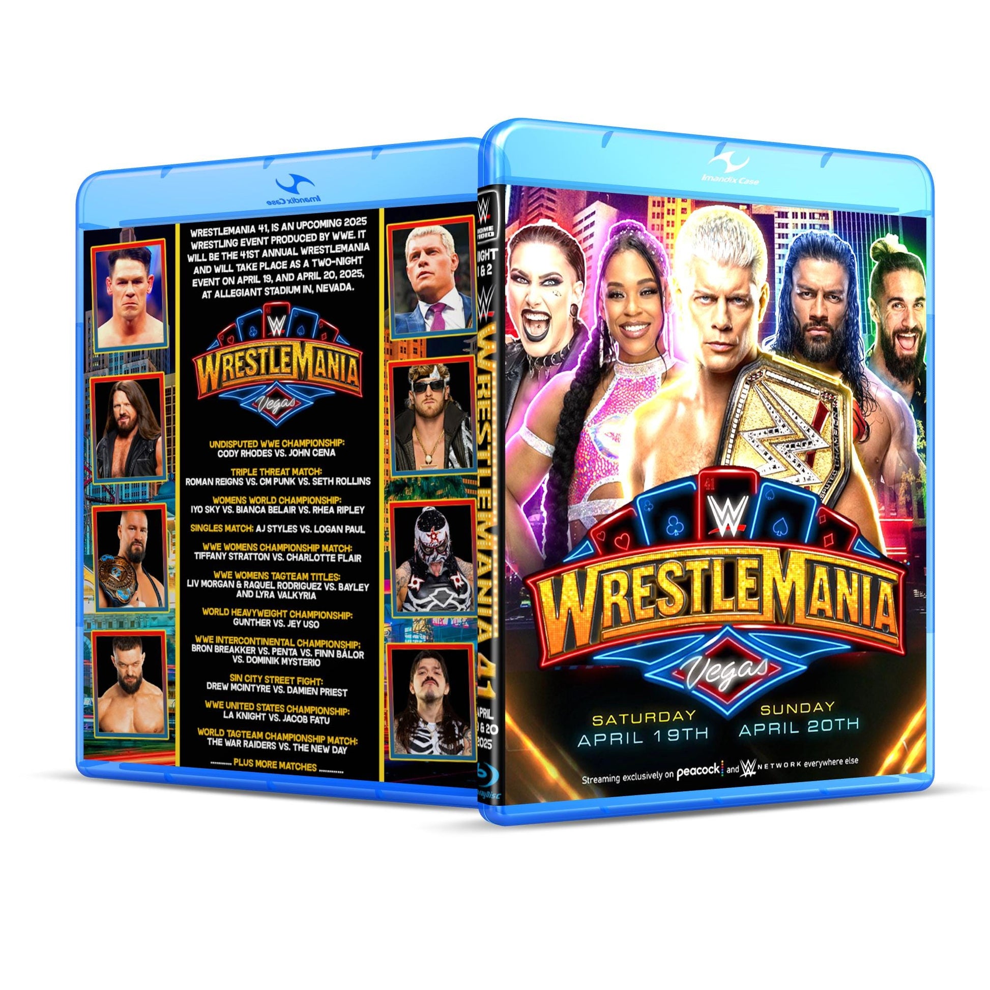 4/1920/25 Wrestlemania 41 Blu Ray Set WWE Catalog The Past