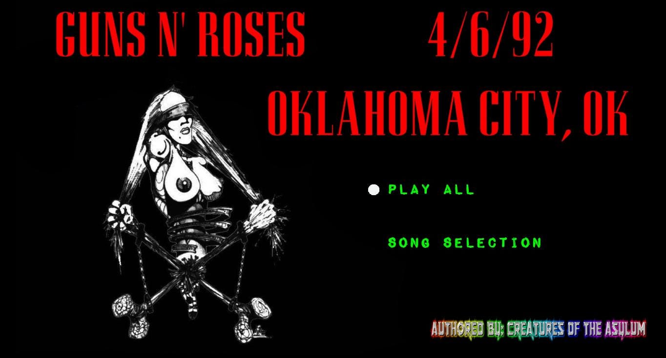 Guns N Roses 4/6/92 Oklahoma City, OK Live