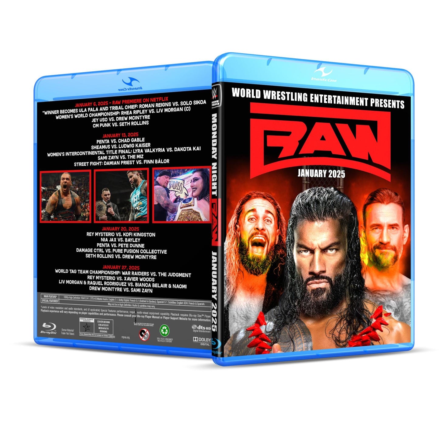 WWE Raw For The Month Of January 2025 Blu Ray