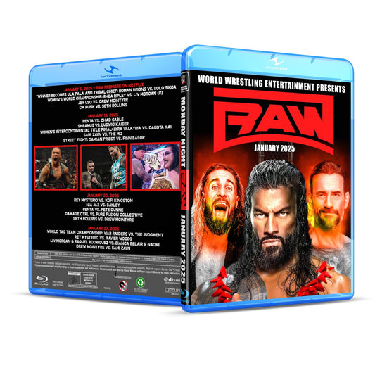 WWE Raw For The Month Of January 2025 Blu Ray