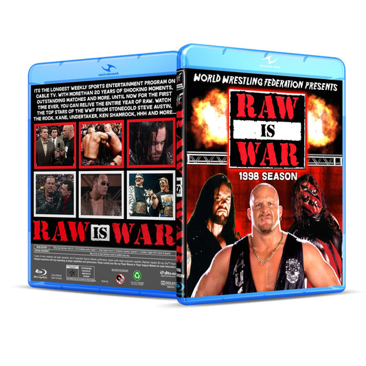 WWF Raw 1998 Complete Season Blu Ray 4 Disc Set