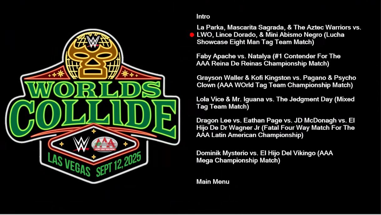 WWE / AAA Worlds Collide: Las Vegas – September 12, 2025 (Blu-ray Disc)