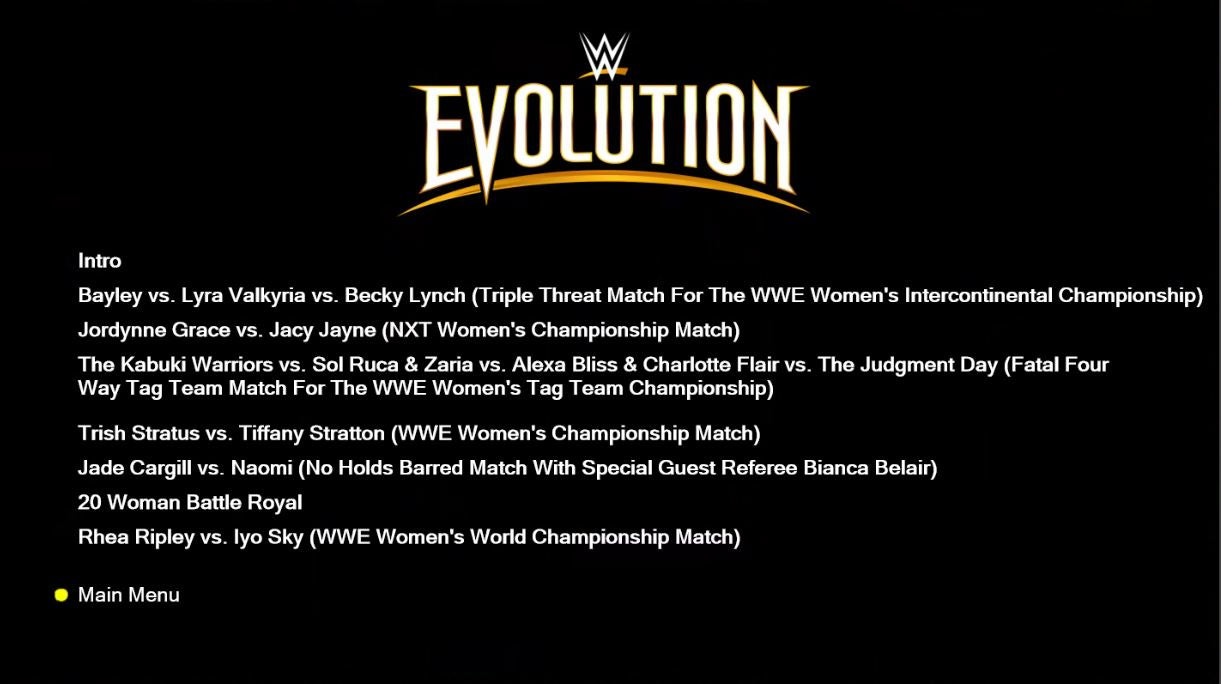 7/13/25 - WWE Evolution 2025 Blu-ray