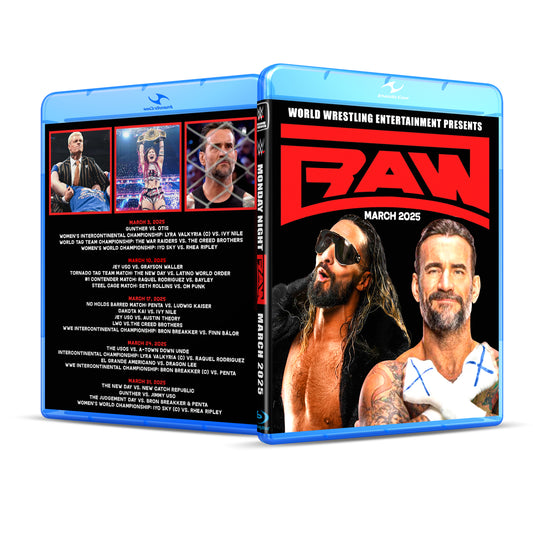 WWE Raw For The Month of March 2025 Blu Ray