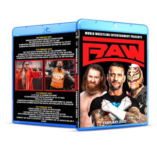 WWE Raw For The Month of Feburary 2025 Blu Ray