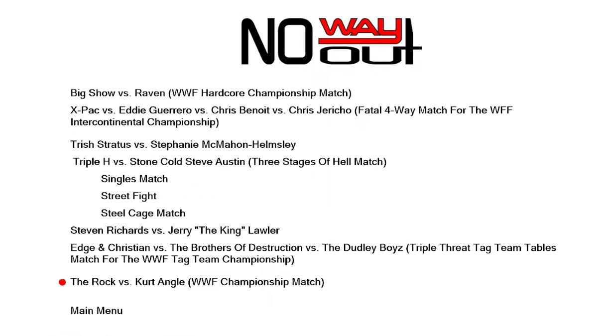WWF No Way Out 2001 (Blu-ray)