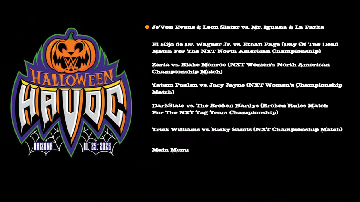 10/25/25 NXT Halloween Havoc 2025 – Custom Blu-ray Edition