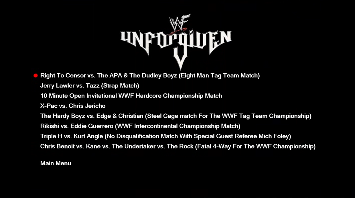 WWF Unforgiven 2000