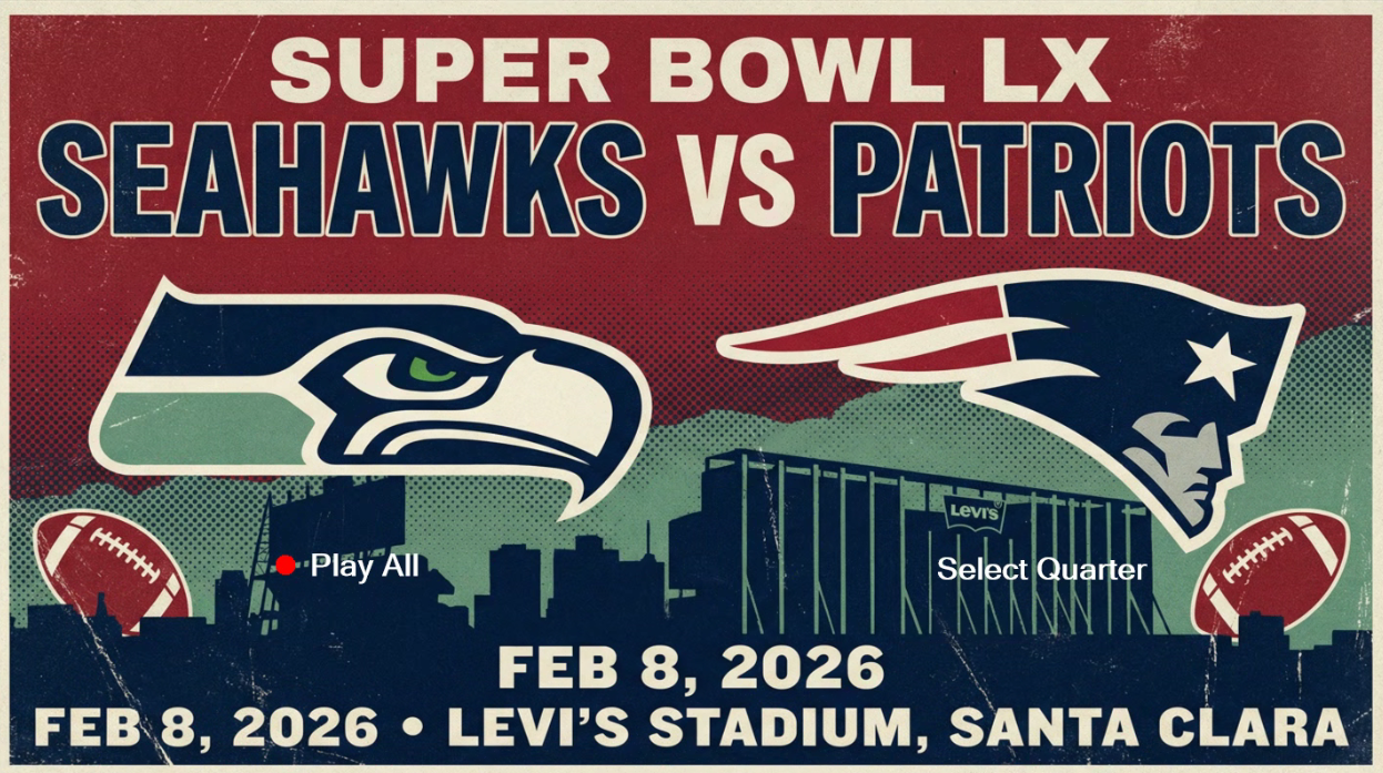 Super Bowl LX (2026) Blu Ray - Patriots vs. Seahawks – Catalog The
