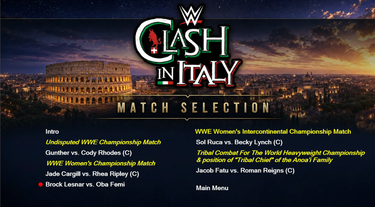 WWE Clash in Italy 2026