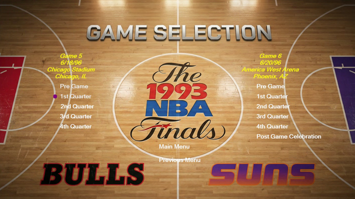 1993 NBA Fianls Chicago Bulls vs. Phoenix Suns
