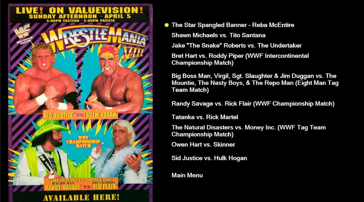 WrestleMania VIII – Blu-ray Edition
