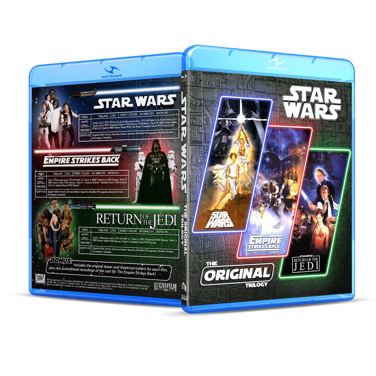 Star Wars Despecilized Editions All 3 Films Blu Ray