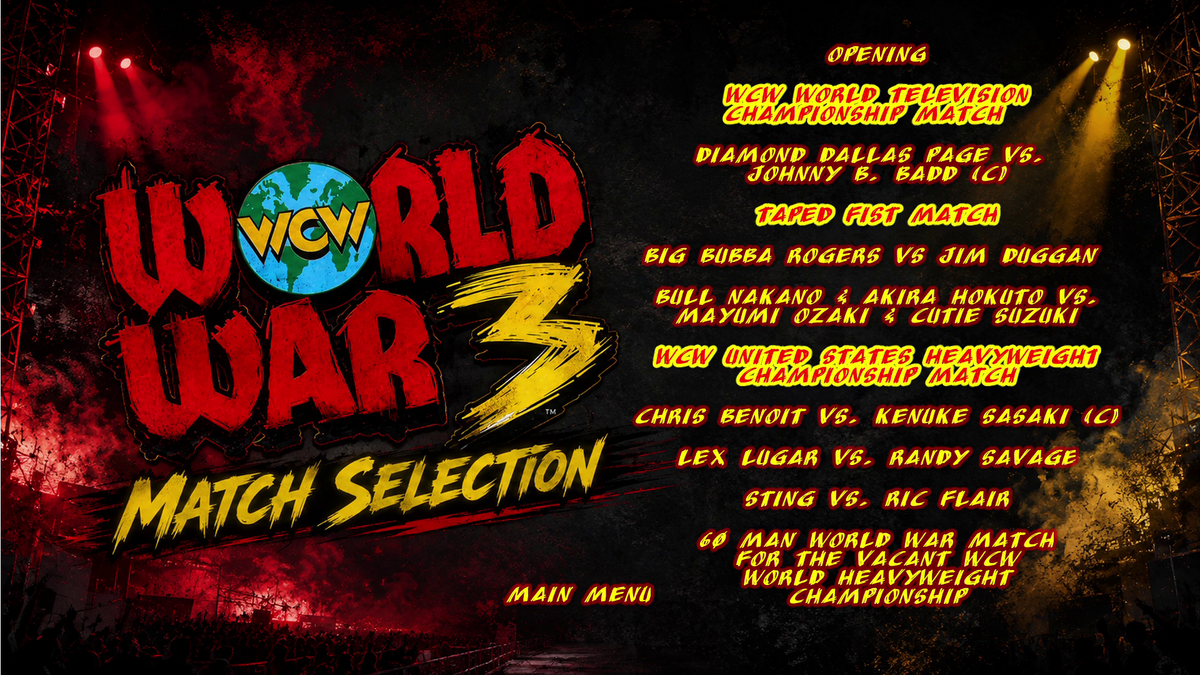 WCW World War 3 (1995) – The Inaugural 3-Ring Battle Royal!