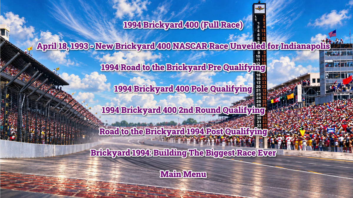 1994 Brickyard 400 Complete Broadcast Blu-ray