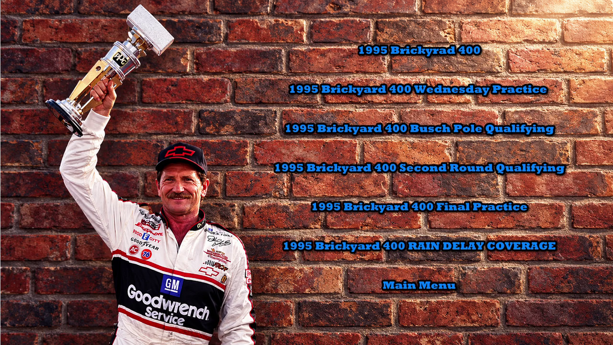 1995 Brickyard 400 Complete Broadcast Qualifying Blu-ray